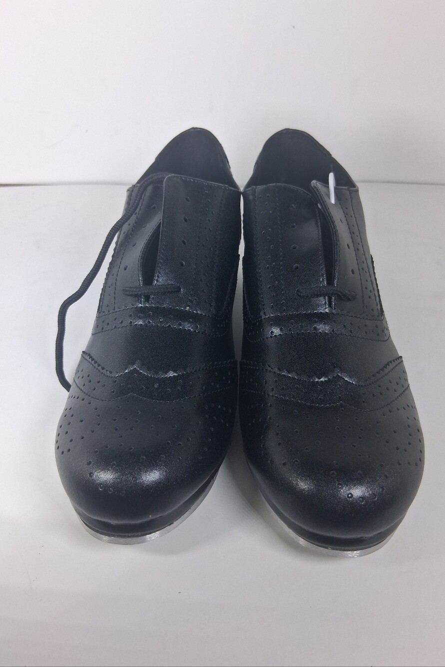Classic Black Leather Oxford Tap Shoes for Men 214 - Picture 2 of 7